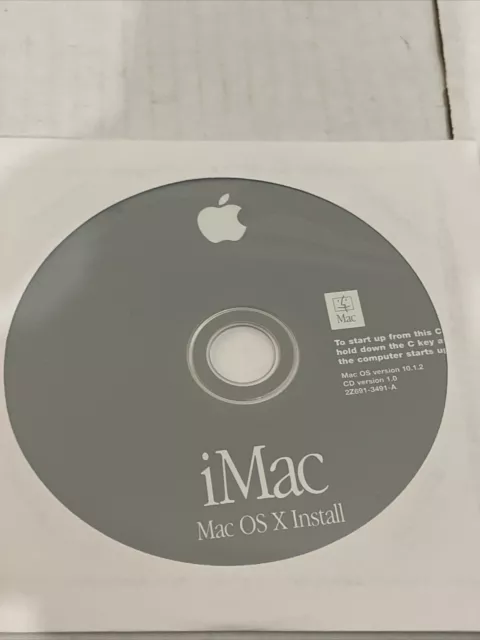 Apple iMac OS X 10.1.2  Install DVD