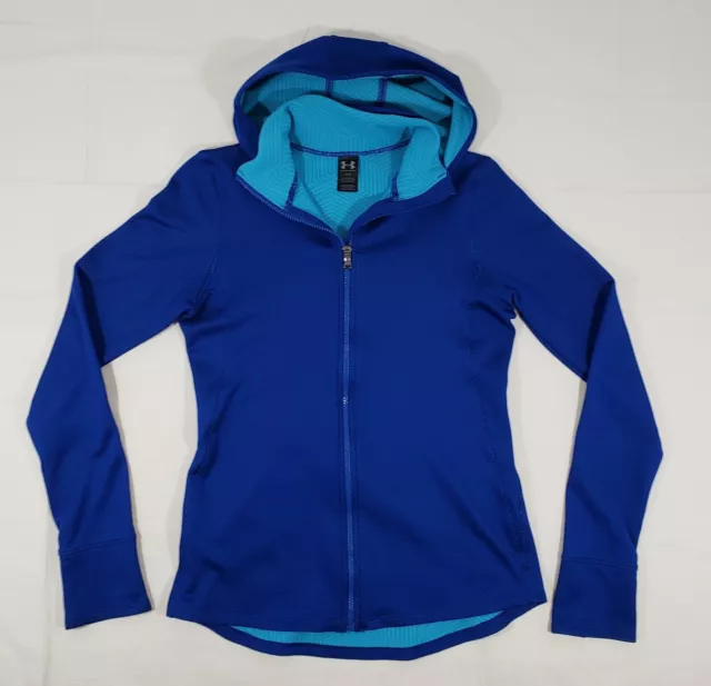 Under Armour Women's Medium Full Zip Fitted Hoodie Sweater Sweatshirt Jacket