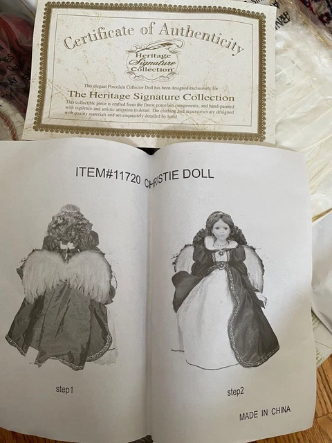 Heritage Signature Collection Christie Porcelain Angel Doll, New in a box, COA 2
