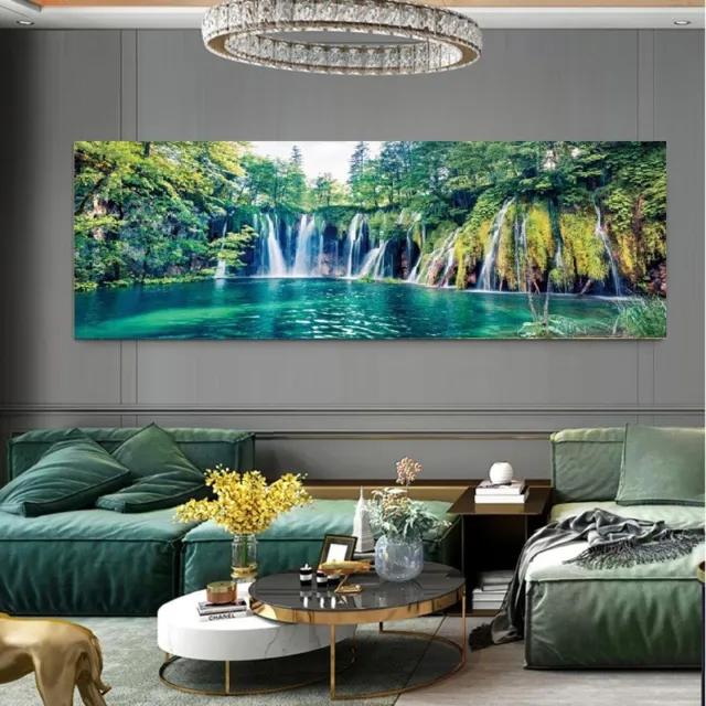 Landscape Waterfall Canvas Painting Lake Posters Prints Art Wall Art Wall Picure