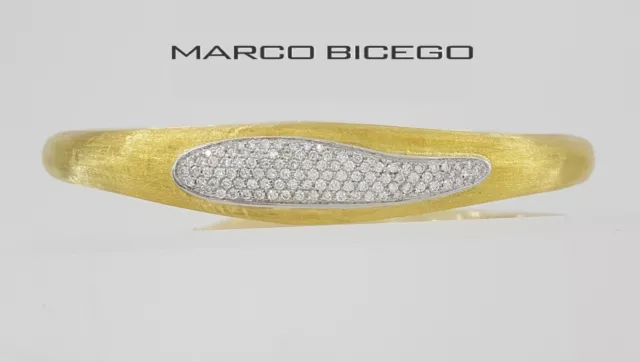 Marco Bicego 18K Yellow Gold 0.75 ct Pave set Diamond Bangle 28.6 Grams Marco Bicego 18K Yellow Gold 0.75 ct Pave set Diamond Bangle 28.6 Grams