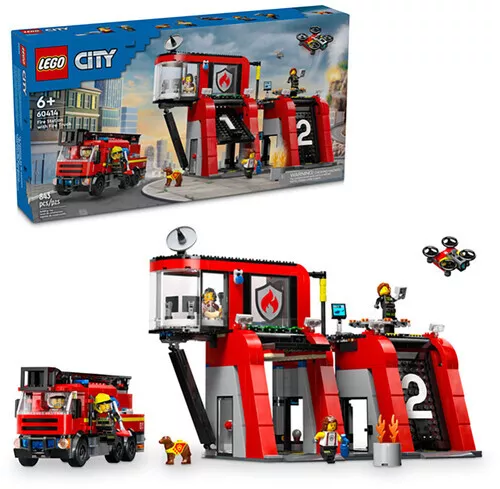 LEGO® City Fire Station with Fire Truck 60414 [New Toy] Brick