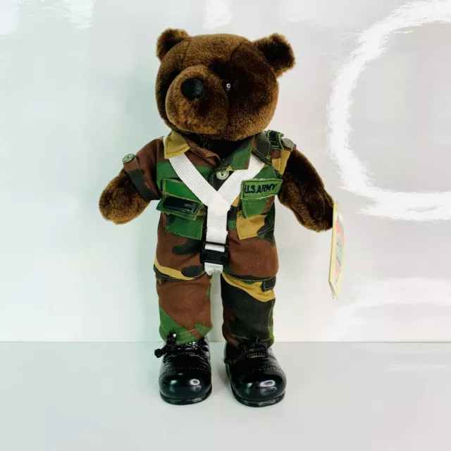 US Army Airborne Paratrooper Bear Forces of America 10.5" Plush Toy With Tag