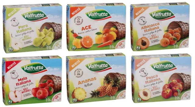 Succo Di Frutta Brik Valfrutta -Conf. 3 pezzi da 200ml - Scegli Gusto e Quantità