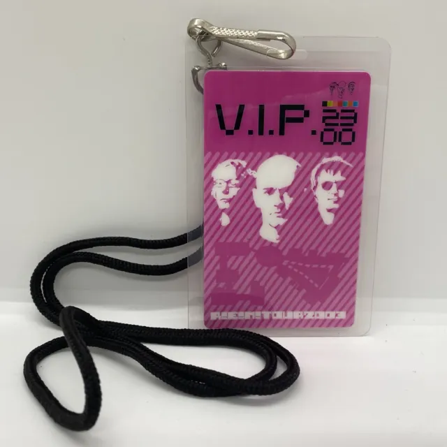 REM 2003 concert Laminated Backstage VIP Pass In Time Tour original Pink Lanyard