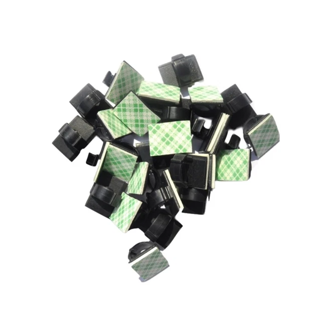 50 pz clip organizzatore cavi supporti morsetto nastro biadesivo