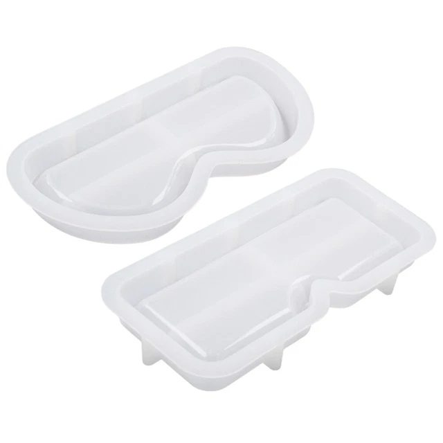 2pcs Tray Faire des verres de moule Moule moule époxy coulée moule diy moule épo