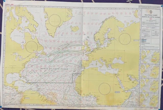 ADMIRALTY 5124(5) ROUTEING Chart NORTH ATLANTIC OCEAN MARINE NAUTICAL ...