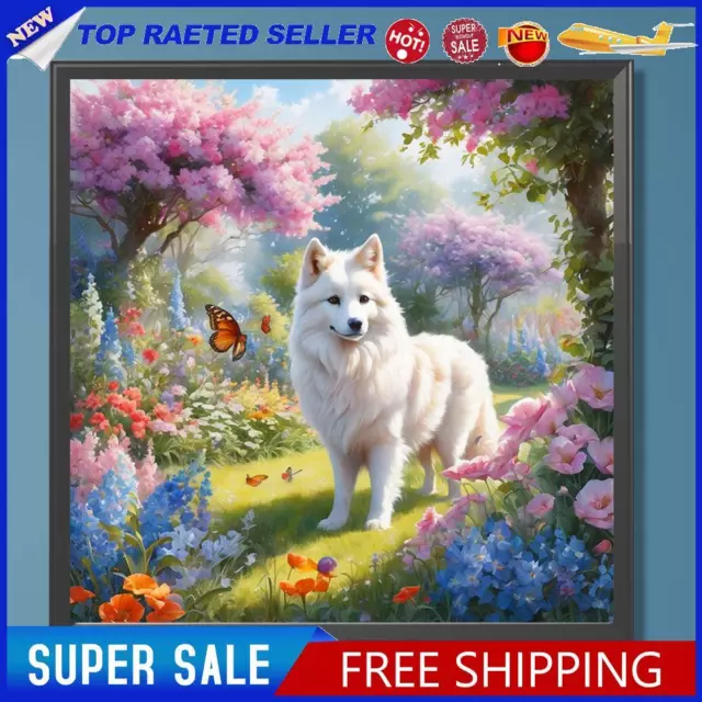 Paint By Numbers Kit On Canvas DIY Oil Art Puppy Picture Home Decor 30x30cm