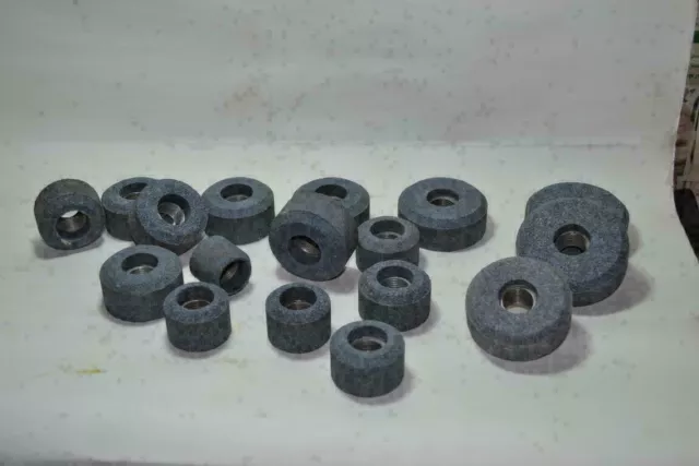 VALVE SEAT GRINDING STONES SET OF 17 PCS For SIOUX HOLDER 11/16" Thread 80 Grit