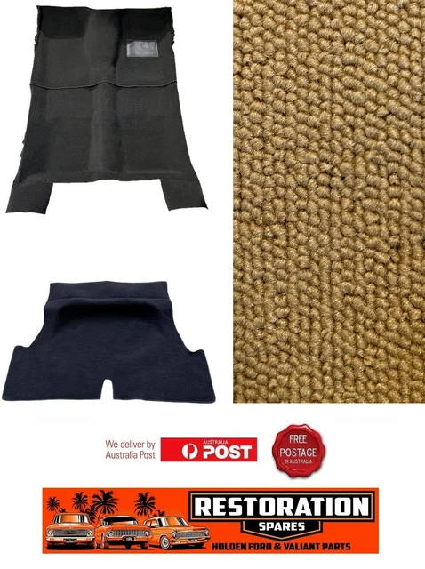 Holden Hq Hj Hx Monaro Coupe Moulded Buckskin  Loop Front Rear & Boot Carpet Kit