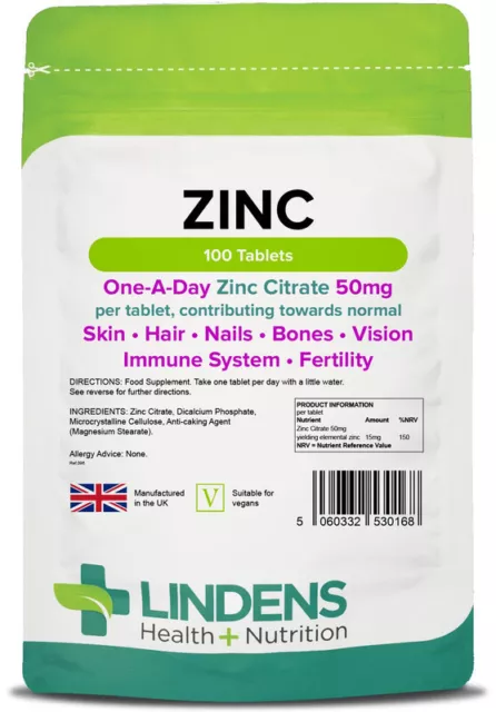 Lindens Zink Citrat 50 mg Tabletten