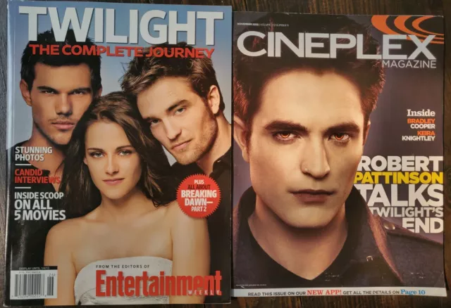 Lot of 2 Twilight Magazines (Cineplex Magazine, Twilight The Complete Journey)