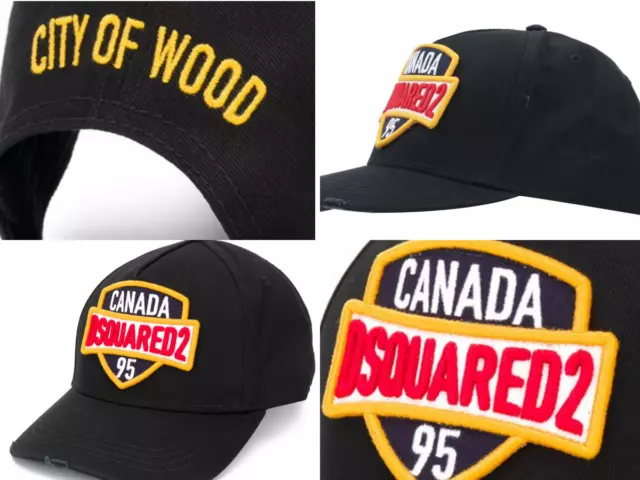 Dsquared2 Icon Canada City Madera Parche Gorra de Béisbol Basebalkappe Sombrero