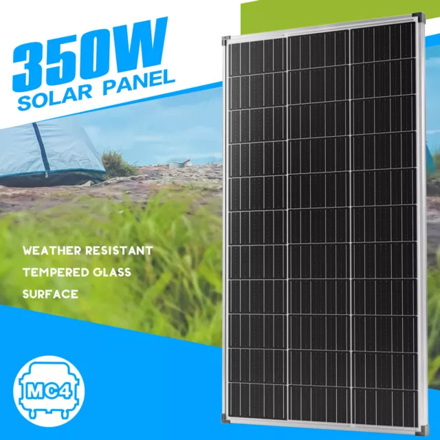 350W Solar  Panel 12V 350 Watt Mono Caravan Camping Power Charging Battery
