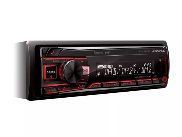 Alpine UTE-204DAB Autoradio 1-DIN Bluetooth USB DAB+ > kein CD-Laufwerk 2