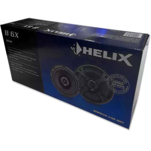 Helix B 6X 16,5cm 2 Wege koax Lautsprecher Paar für Opel Corsa C Tür v