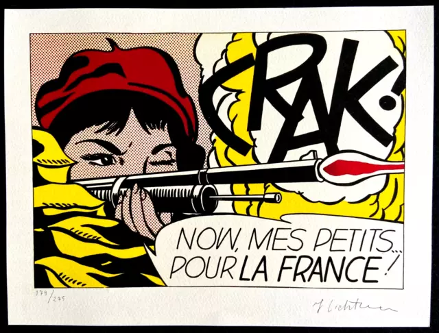Roy Lichtenstein Litografía 1986 , 275 Ex (Rosenquist Jasper Johns Indiana)