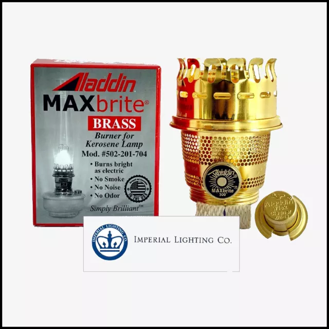 ALADDIN LAMP BRASS MAXBRITE 502 BURNER PART 100013606 NEW in BOX 129.95 PicClick
