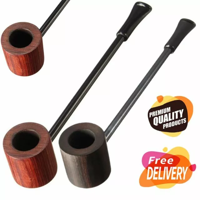 Premium Long Wood Smoking Pipe Wooden Portable Foldable Cigar Pipes Smoking New