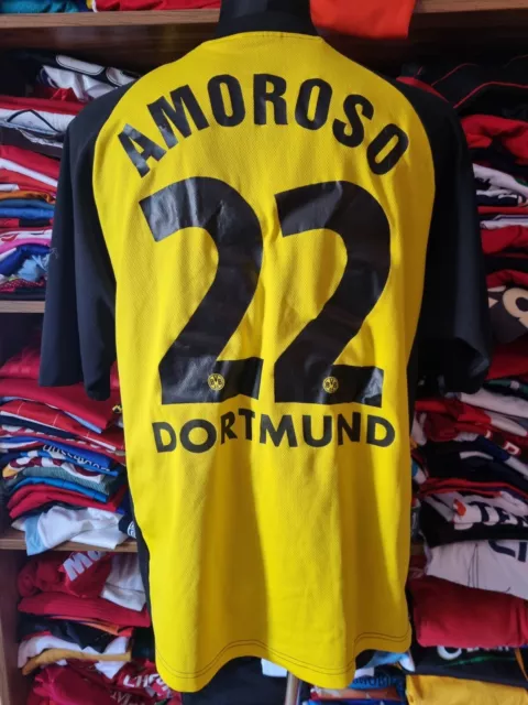 #22 Amoroso BVB Borussia Dortmund 201/2002 Trikot Gr. XL Shirt Jersey  (y234)