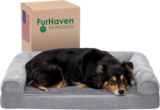 Furhaven Orthopedic Dog Bed for Large/Medium Dogs W/ Removable Bolsters & Washab