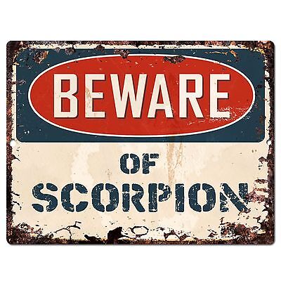 PP0966 Beware of SCORPION Plate Rustic Chic Sign Home Store Wall Decor Gift