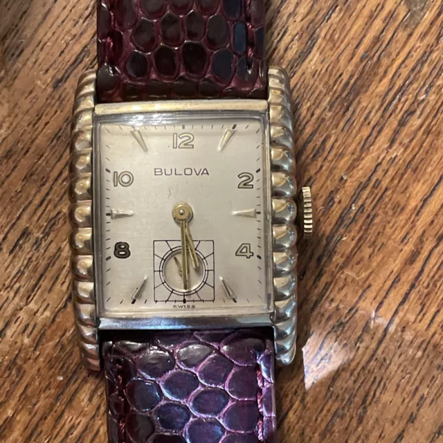 VINTAGE Art Deco BULOVA  Men's Watch_ Running