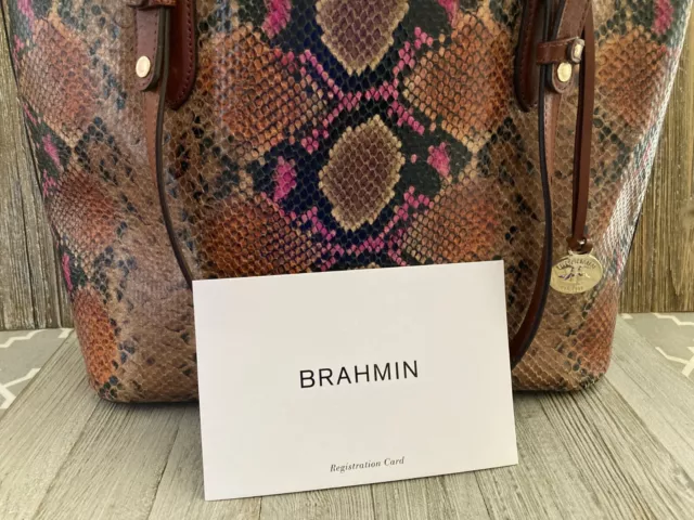 Stunning BRAHMIN NWOT Medium Asher Marmalade Tangelo Handbag