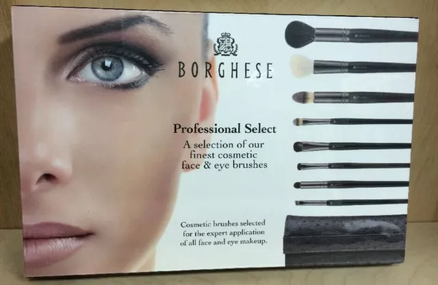 Borghese   Professional Select 8 Pcs. Brushes For Face & Eyes + Brush Bag New