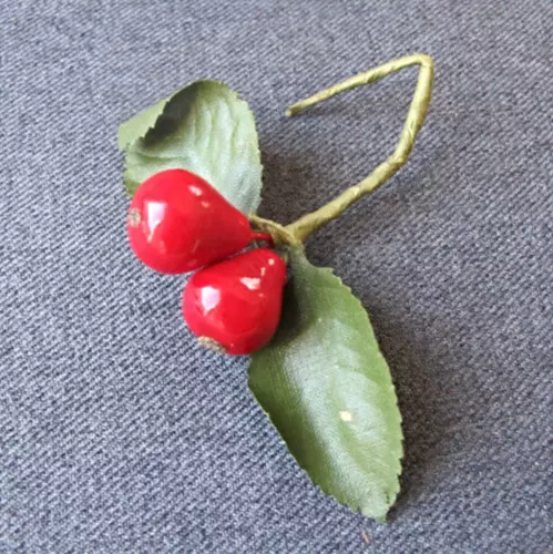 Vintage Carmen Miranda lacquered fruits bunch for millinery jewelry making #4