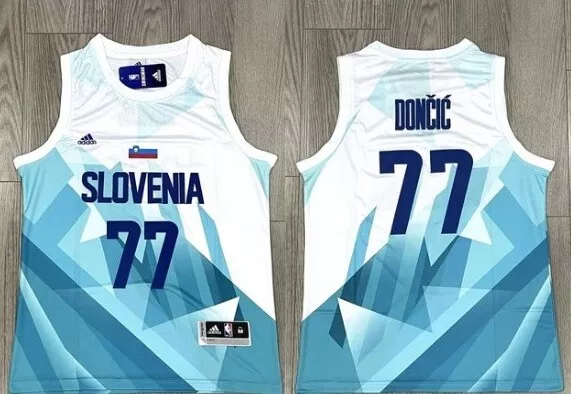 BASKETBALL JERSEY SLOVENIJA 02 LUKA DONCIC FREE CUSTOMIZE NAME AND NUMBER  ONLY full sublimation high quality fabrics