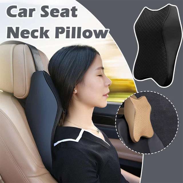 Car Seat Headrest Pad Memory Foam Pillow Head Neck Cushion Support Rest P1U9