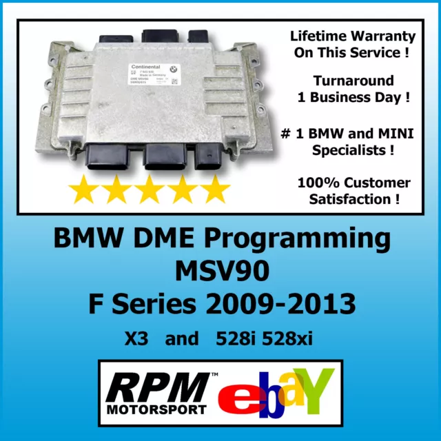 BMW X3 528i 528xi MSV90 DME Programming 2009-2013 N52N 3.0L / RPM Motorsport