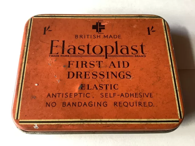 Vintage 'Elastoplast'  First Aid Dressings Tin One Shilling