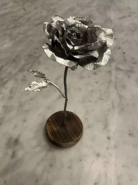 Hand made metal rose