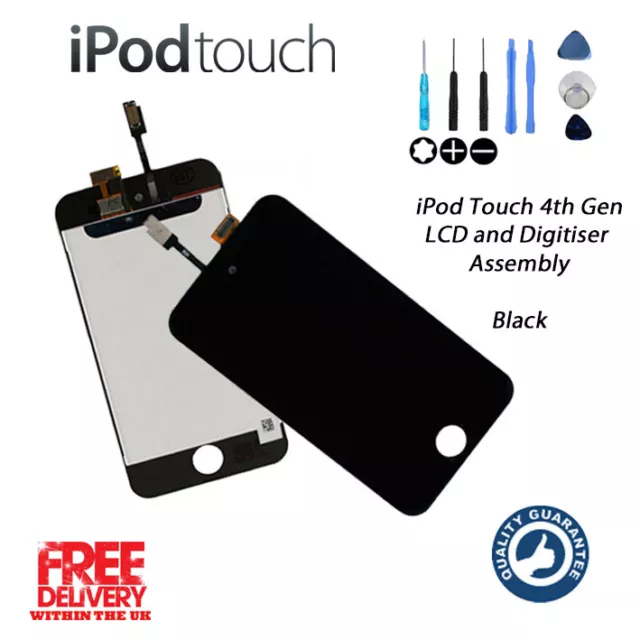 Neu Ersatz für Ipod Touch 4G 4th Gen (A1367) LCD + Impulsgeber Touch - Schwarz