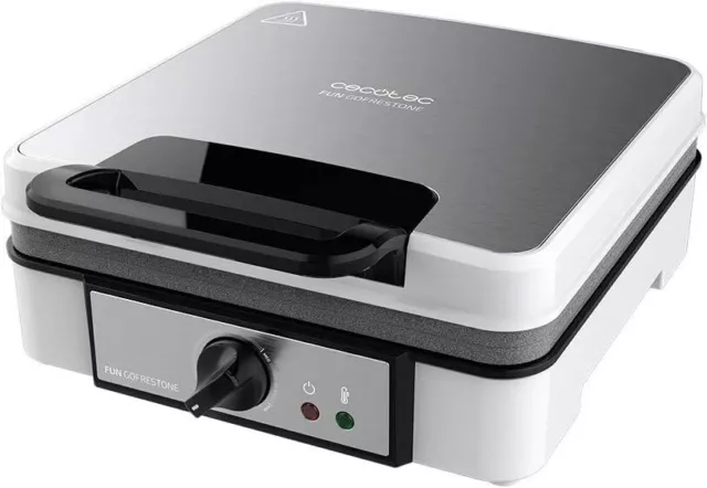 Cecotec Waffle Maker Elettrico Inox 1200 W 4 Cialde Alla Volta Antiaderente Rock