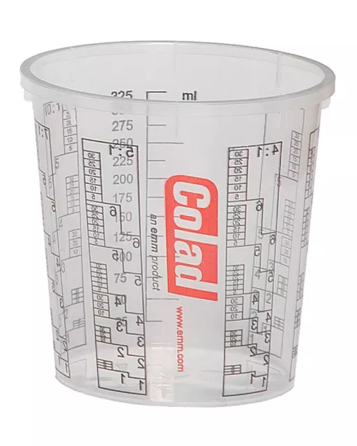 Colad Solvent Proof Mixing Cup - 350ml x 50 & 5 x 350ml Lids (colcup350)