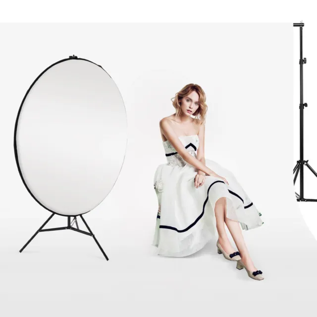 43in 5in1 Photography Studio Collapsible Light Reflector w/ Bag+Light Stand US