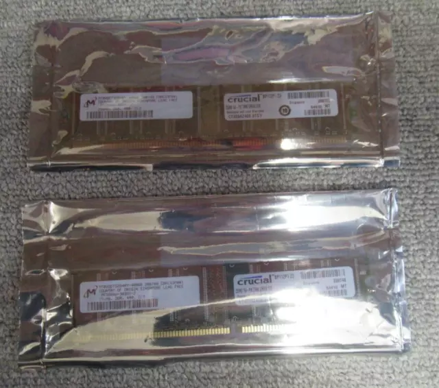 Neu Crucial CT3264Z40B.8TGY 512MB (2x256MB) PC3200 DDR-400 MHz Nicht-ECC CL3 184P M