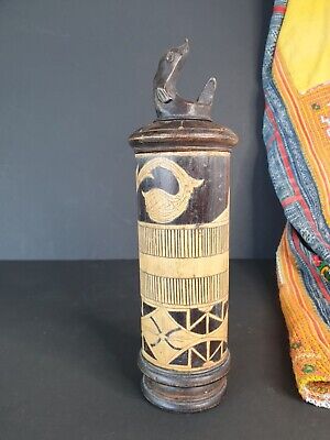 Old Timor Bamboo Beetle Nut Container …beautiful collection and display piece 2