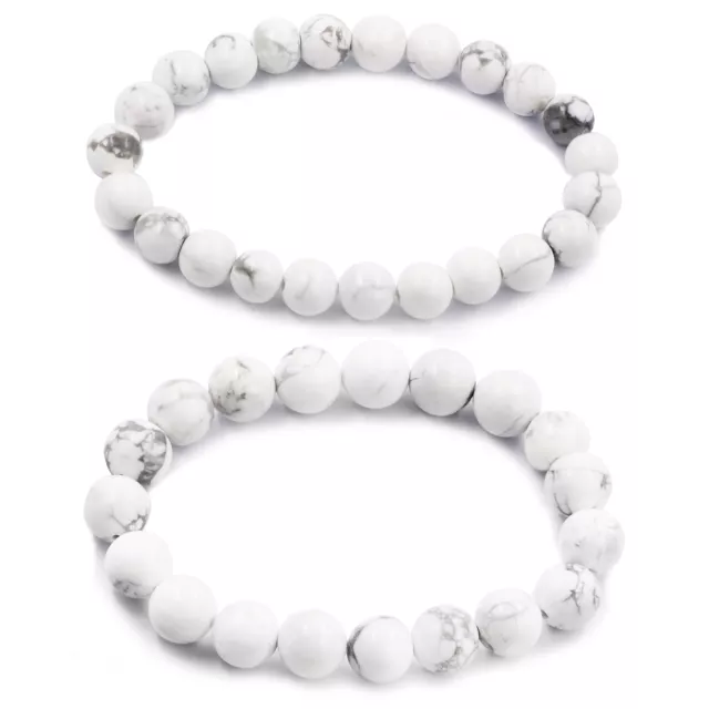 Handmade Natural Gemstone Round Beads Stretch Bracelet Bangle 7.5" You Choose