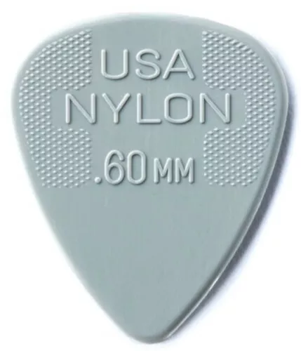 Dunlop Nylon Standard Plektren - 0,60 mm - hellgrau (1, 3, 6, 12 oder 72 Stück)