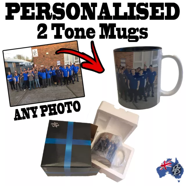 Personalised Custom Mug Cup - Gift Boxed - Any Photo - Office Birthday Present