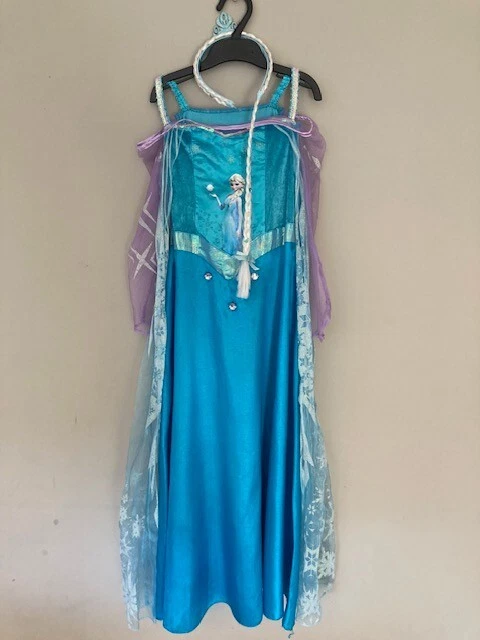DISNEY FROZEN ASDA George Princess Elsa Fancy Dress Costume Age 7