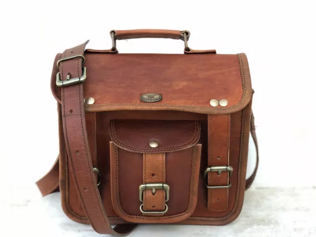 7" Women's Travel Saddle Vintage Bag Real Leather Purse Crossbody Shoulder Sling
