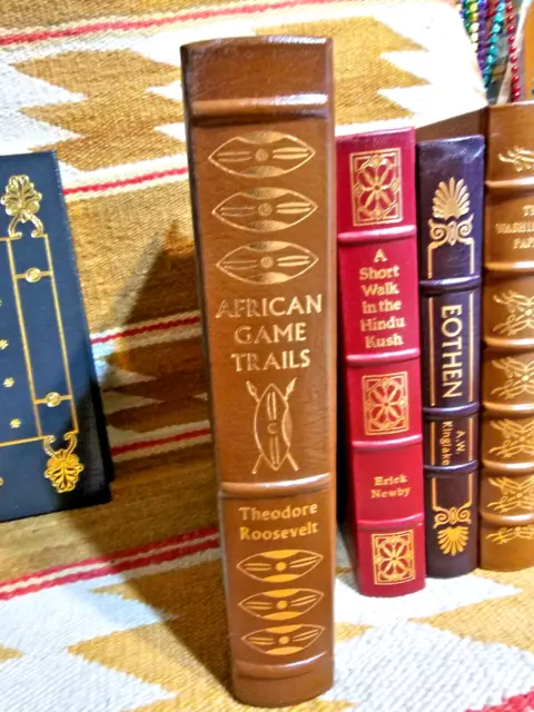 Easton Press AFRICAN GAME TRAILS Theodore Roosevelt LEATHER 1992 1stEd MINT!🔥