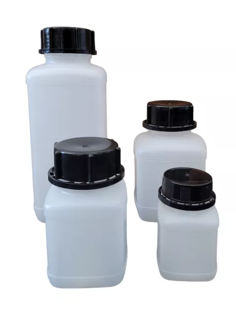 Weithalsflasche HDPE quadratisch Vierkantflasche Laborflasche mit Schraubkappe