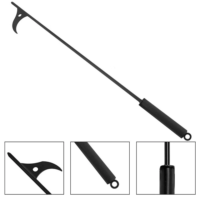 Para chimenea fogata cubiertos chimenea pinzas de fuego 350g 51*12*2cm hierro